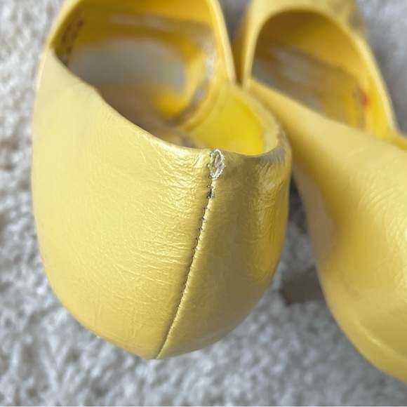 Delicious | Bright Yellow Peep-Toe Heels - Picture 6 of 11